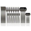 Axyaa 30-Piece White Gold Stainless Steel Cutlery Set