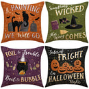 Axyaa Halloween Pillowcase 45x45 Demonic Funny Sofa Pillow Cover Linen Cushion Cover