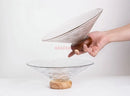 Axyaa Crystal Fruit Tray Living Room Candy Plate Snack Tray Glass Fruit Basin