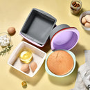 Silicone Cake Mold Tray Pans by Axyaa: Round & Square Nonstick Baking Pans