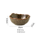 Axyaa Flame-Killed Ceramic Fruit Salad Bowl, Irregular Shape, Molecular Cuisine Tableware