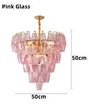 Axyaa Glass Ceiling Chandelier: Luxury Colorful Modern Lighting for Living Room, Villa, Kitchen