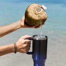 Axyaa Stainless Steel Thermal Water Bottle with Handle and Straw