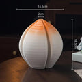 Axyaa Geometric Pleated Ceramic Vase - Abstract Stripes Flowerpot