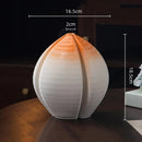 Axyaa Geometric Pleated Ceramic Vase - Abstract Stripes Flowerpot