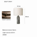 Axyaa Stripe Marble Table Lamp: Luxury Vintage Desk Light