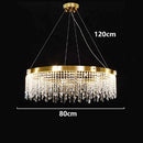 Axyaa Crystal Chandelier Ceiling Light Bedroom Living Room Pendant Lamp