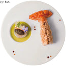 Axya Solid Color Ceramic Dinner Plate for Sushi, Steak, and Desserts