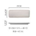 Axyaa Ceramic Sushi Plate Rectangle Dish for Restaurant Hotel Household Fish Grill