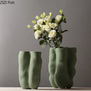Axyaa Abstract Multi Legged Ceramic Vase for Green Floral Arrangement