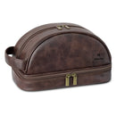 Axyaa Leather Toiletry Bag: Large Organizer with Hanging Hook - Men's Travel Gift