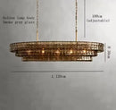 Axyaa Modern Grey Glass Chandelier, Ceiling Mounted Oval Lighting Fixture for Living Room