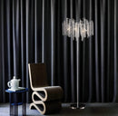 Axyaa Nordic Luxury Crystal LED Floor Lamp for Living Room, Bedroom & Sofa
