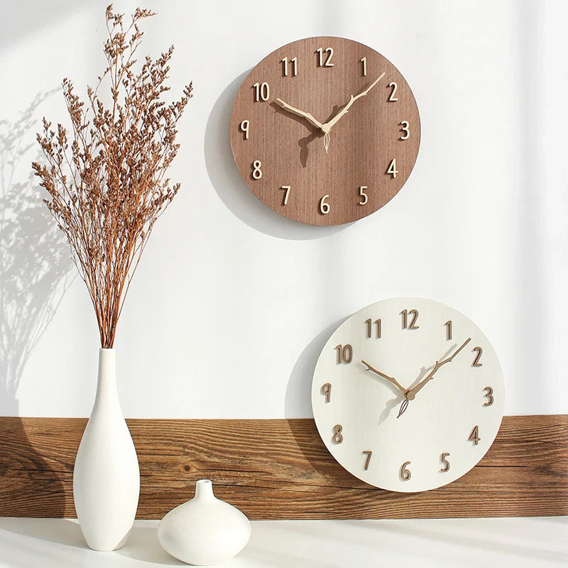 Axya Modern Wooden Wall Clock Simple and Fashionable Home Decor Piece