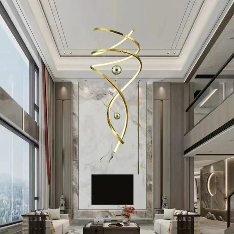 Axyaa Staircase Chandeliers LED Pendant Light Lamps for Modern Home Decor