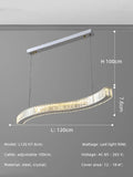 Axyaa Wave Crystal LED Pendant Lights for Modern Dining Room
