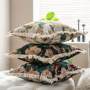 Axyaa Vintage Floral Oil Painting Pillow Cover with Jacquard Tassels