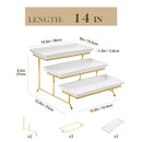 Axyaa 3-Tier Porcelain Serving Platter with Sturdier Stand