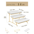 Axyaa 3-Tier Porcelain Serving Platter with Folding Stand