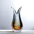 Axyaa Glass Vase: Light Luxury Entrance Decor & Water-Grown Flower Art Home Decoration
