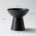Axyaa Stone Pattern High Footed Ceramic Bowl for Molecular Cuisine and Desserts