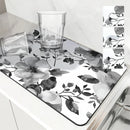 Ink Flower Absorbent Drying Mat Set by Axyaa — Tableware Protection & Decor