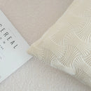 Axyaa Cream Jacquard Throw Pillow Cover Nordic Style Cushion Sofa Decor Pillowcase