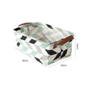 Axyaa Geometric Pattern Fabric Storage Basket for Desktop and Household Organization