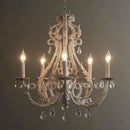 Axyaa French Metal Chandelier Crystal Lamp for Home and Store Lighting