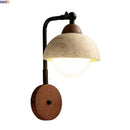 Axyaa Wabi Sabi LED Wall Lamps White Glass Yellow Travertine Stair Light