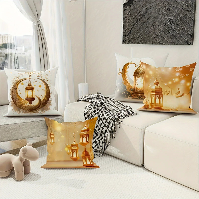 Axyaa Ramadan Crescent Moon Fasting Lamp Pillowcase - Living Room Decor