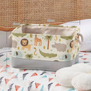 Axyaa Canvas Laundry Basket: Foldable High-capacity Waterproof Storage for Kids - Animal Design
