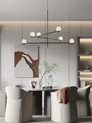 Axyaa Modern Iron Glass Ceiling Hanging Lamps Bedroom Living Room Restaurant Chandelier