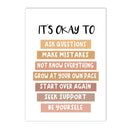 Axyaa Alphabet Number Rainbow Posters Spanish Education Canvas Wall Art Kids Room Decor