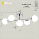 Axyaa 5-Head G9 Indoor Wall Light in Black Gold for Bathroom Mirror Vanity