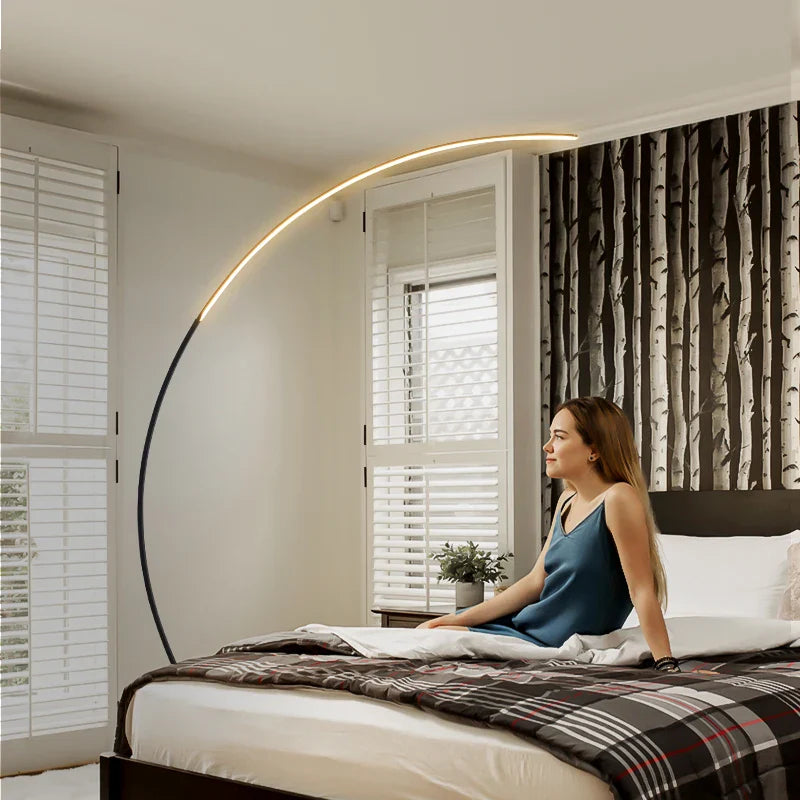 Nordic Stylish Fishing Floor Lamp RGB for Indoor Lighting by Axyaa