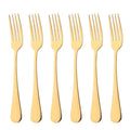 Axyaa Stainless Steel Dinner Forks Set - 6 Piece Cutlery Utensils Tableware