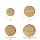Axyaa Solid Wood Round Tea Plate for Desserts, Fruits, and Snacks