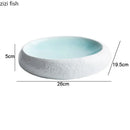 Axyaa Oval Ceramic Dinner Dishes Set - Modern Tableware for Home, Restaurant, and Hotel