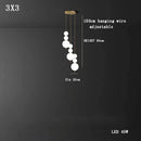 Axyaa LED Magic Bean Brass Ball Chandelier for Modern Living Room & Bar Counter