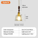 Axyaa Glass Flower Pendant Light - Nordic Retro Design for Various Spaces