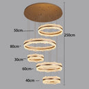 Axyaa Modern Light Luxury Staircase Pendant Lights Living Room Indoor Lighting