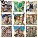 Colorful Cute Cats Pillow Case Set by Axyaa - Home Decor 40x40 45x45