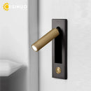Axyaa Rotating LED Wall Lamp Bedside Sconce - Brightening Bedrooms, Hallways, and Stairways