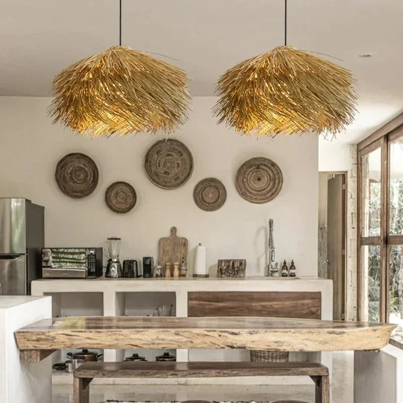Axyaa Wabi Sabi Grass Pendant Lights Chandelier LED - Shop, Bar, Living Room