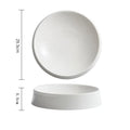 Axyaa White Ceramic Artistic Conception Plate Set for Desserts, Snacks, and Noodles