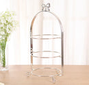 Axya Silver Plated Dessert Tray - Elegant Cake Stand for Wedding Party Display