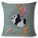 Axyaa Cartoon Panda Bear Pillowcase 45x45cm for Home Decor