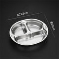 Axyaa Stainless Steel Divided Serving Tray Dinner Plate Lunch Container