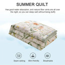 Axyaa Summer Quilt Cotton Plaid Blanket Comfortable Modern Thin Air Condition Blanket